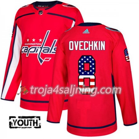 Washington Capitals tröja Alex Ovechkin 8 Röd USA Flag Fashion 2017-2018 Adidas Authentic - NHL Tröjor Barn Washington Capitals tröja Alex Ovechkin 8 Röd USA Flag Fashion 2017-2018 Adidas Authentic - NHL Tröjor Barn